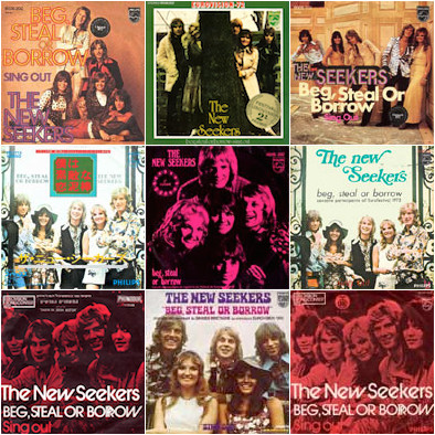 Beg, Steal Or Borrow (collage of singles covers).
